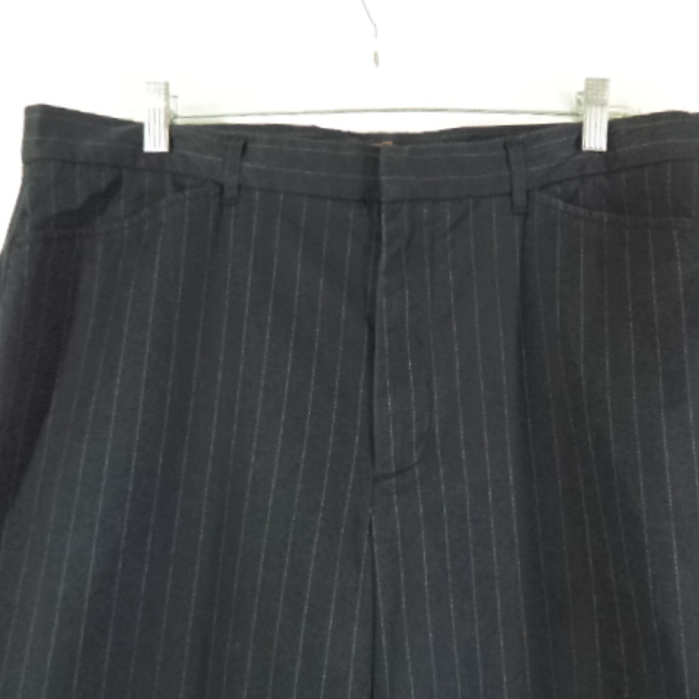Michael Kors Mens Navy Striped Dress Pants 36x32